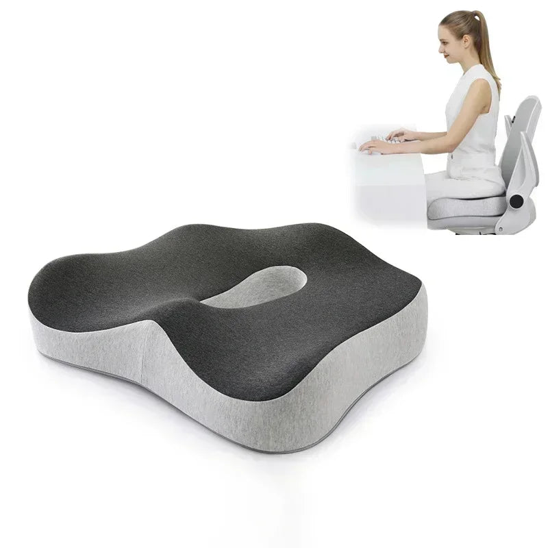 Memory Foam Office Chair Cushion Car Seat Support Waist Pillow Massage Lumbar